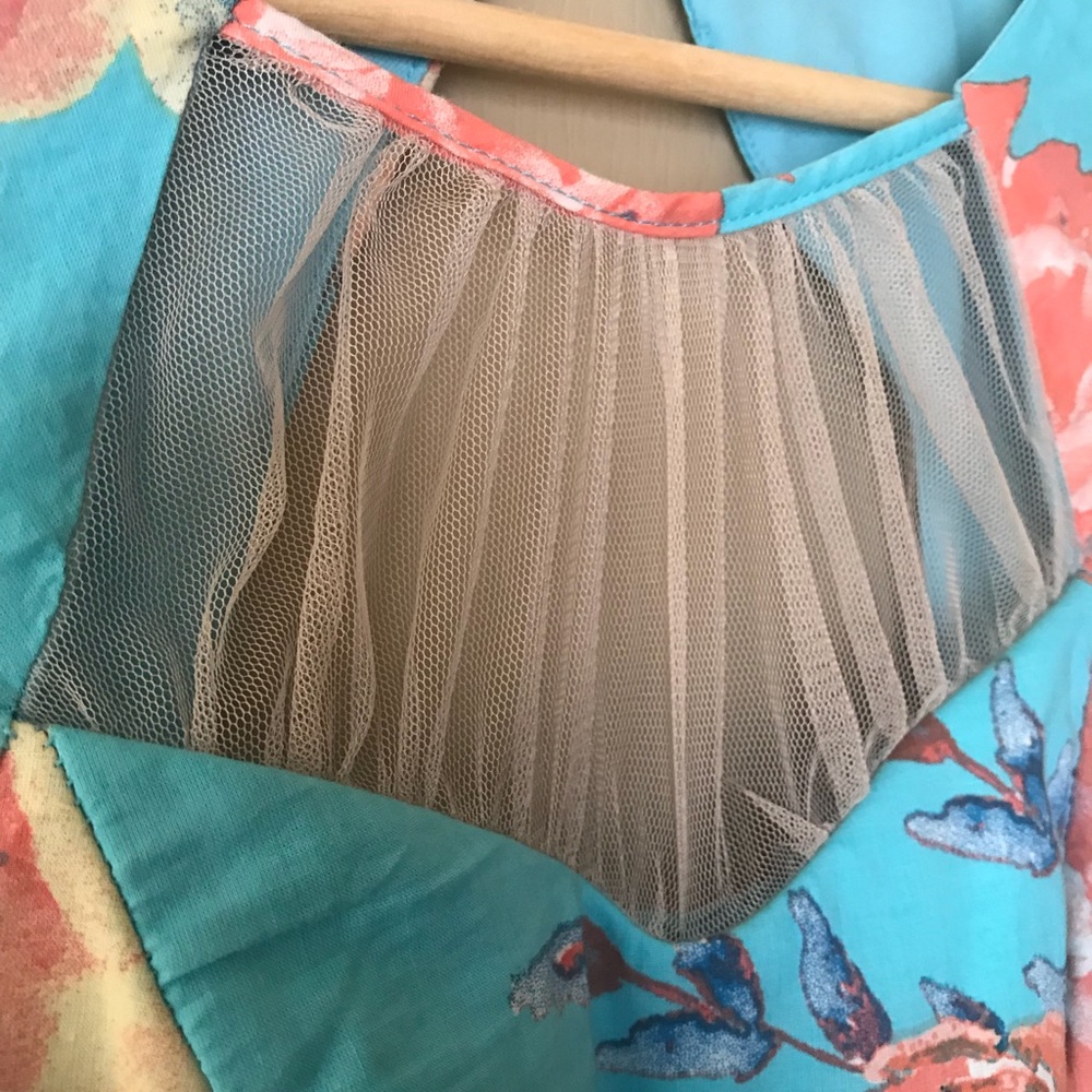 Open Back Fit and Flare Tulle Dress